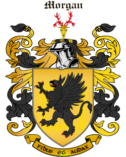 Morgan family crest Morgan family crest